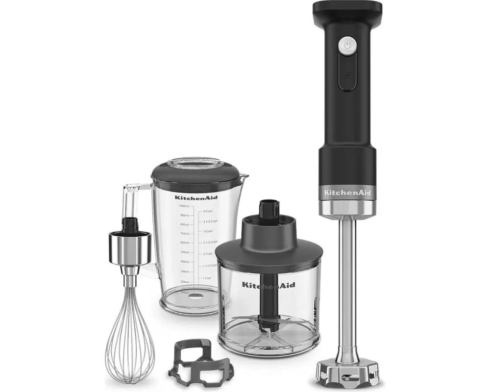 KitchenAid Stabmixer Go Cordless 5KHBRV05BM Transparent/Schwarz