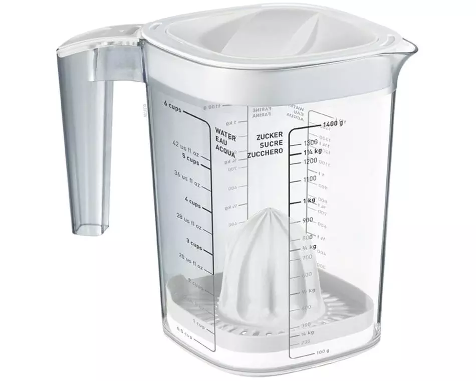 Rotho Messbecher Loft 15 dl, Transparent/Weiss