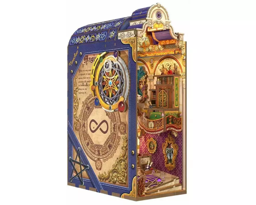 Tonecheer Magical Library – Book Nook Holzbausatz mit LED-Licht