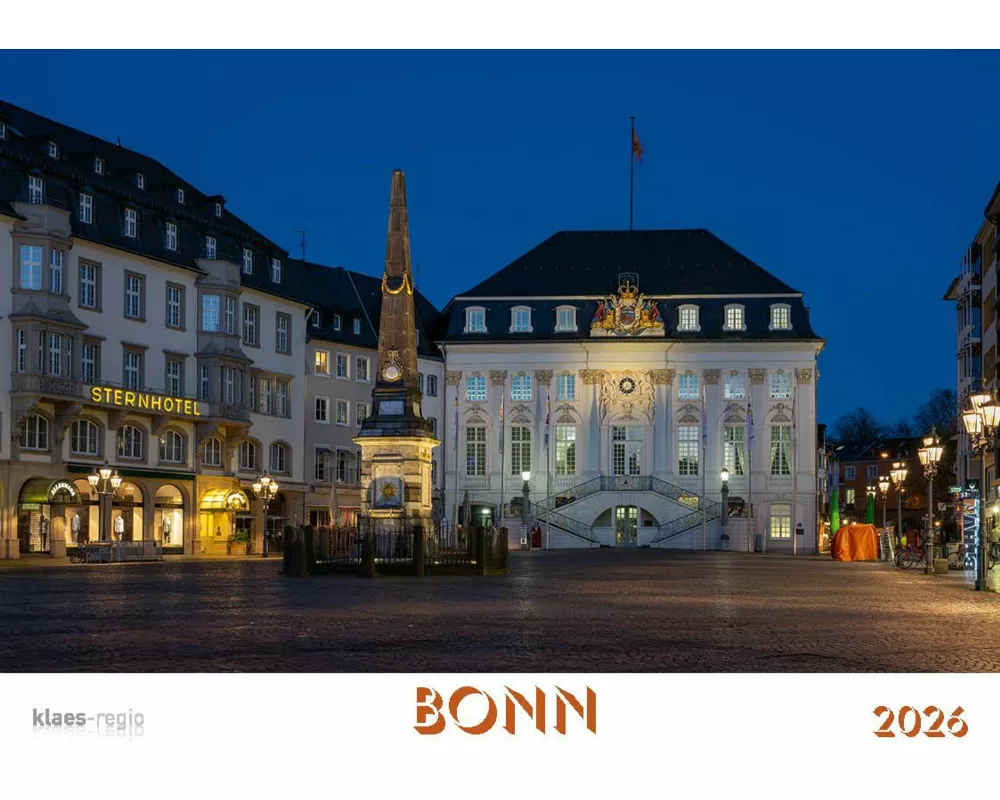 Bonn 2026 Bildkalender A4 quer, spiralgebunden