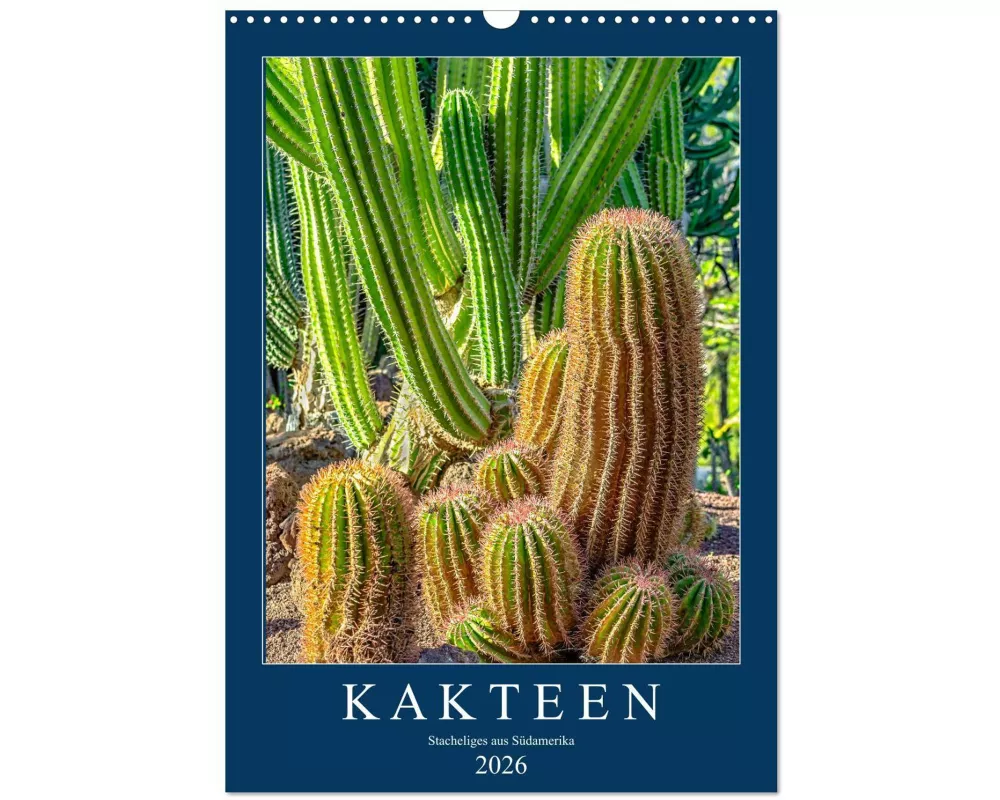 Kakteen - Stacheliges aus Südamerika (Wandkalender 2026 DIN A3 hoch), CALVENDO Monatskalender