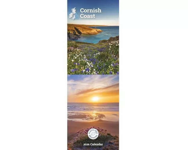 Cornish Coast Slim Calendar 2026