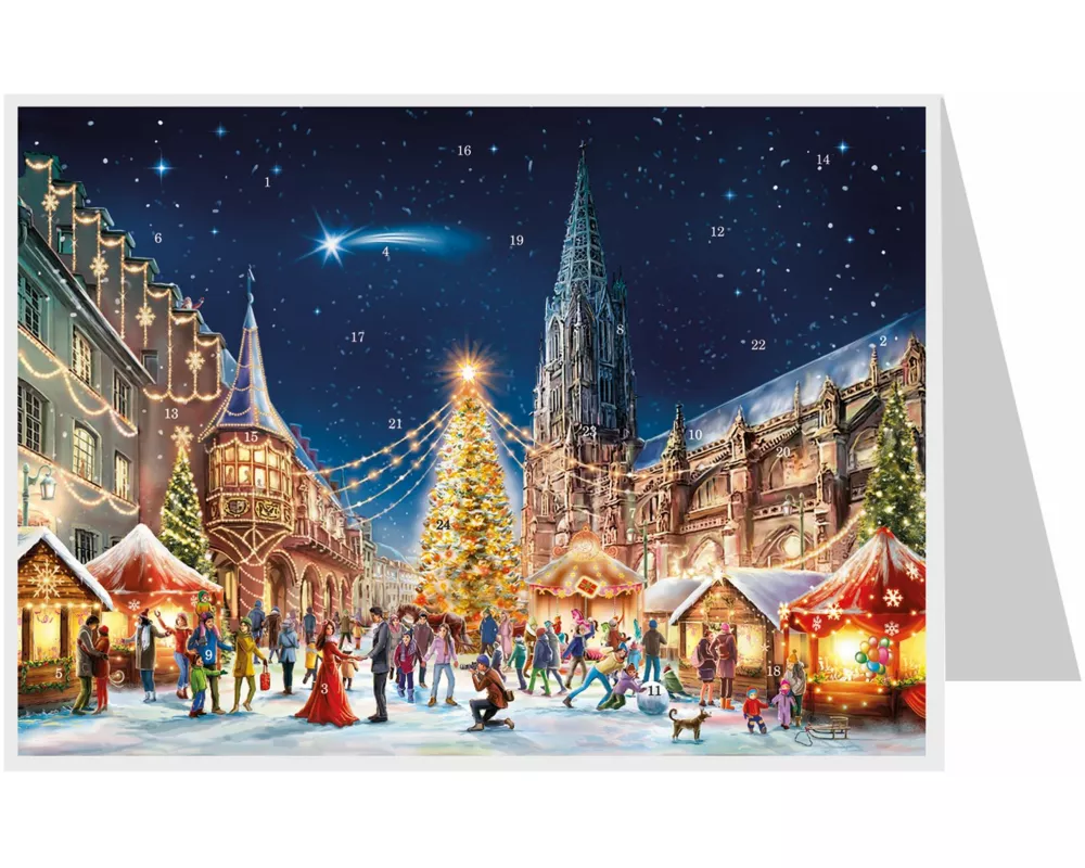 Postkarten-Adventskalender Freiburg