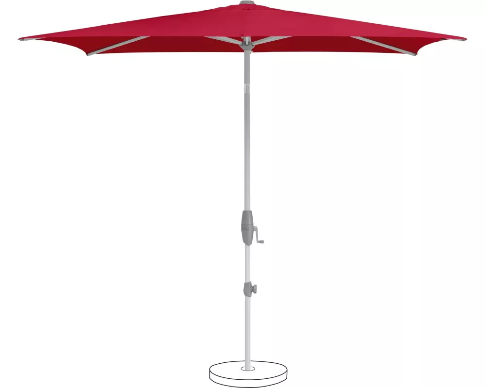 Suncomfort by Glatz Sonnenschirm Shell Turn, 250 x 200 cm Aurora Red