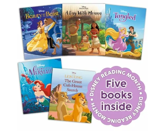 Disney Reading Collection: Five storybooks featuring The Little Mermaid, Beauty and the Beast and more to celebrate Disney Reading Month!