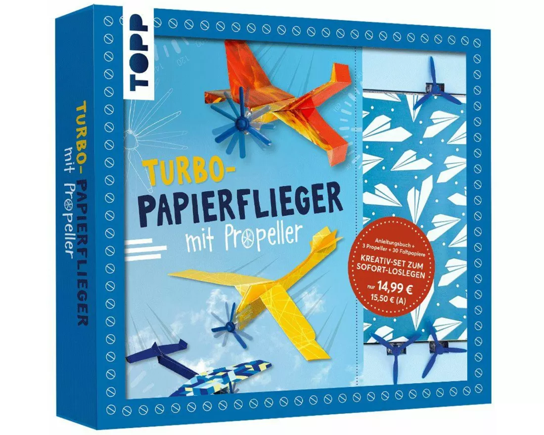 Kreativ-Set Turbo-Papierflieger mit Propeller