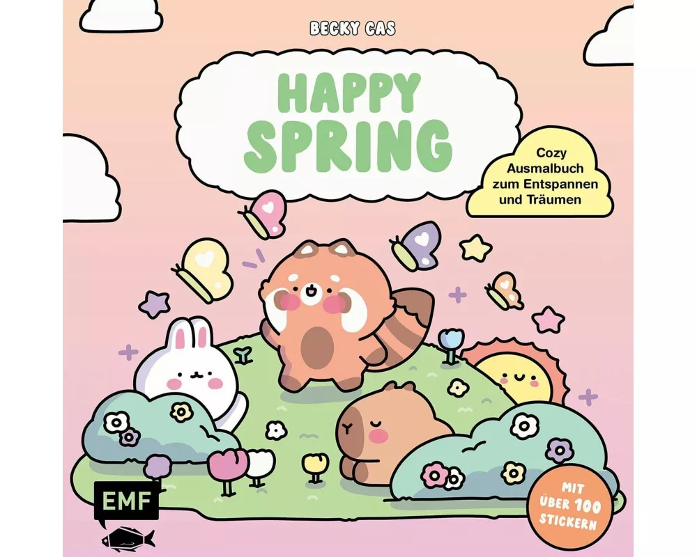 Happy Spring – Cozy Ausmalbuch zum Entspannen und Träumen