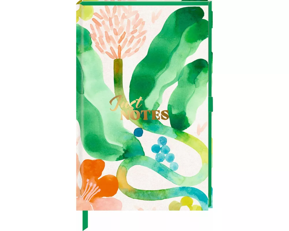 Notizbuch DIN A6 – Just Notes (Green Leaves)