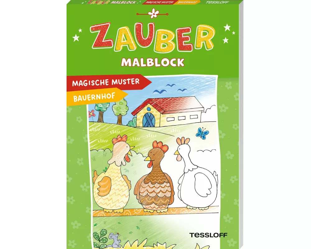 Zaubermalblock. Magische Muster. Bauernhof