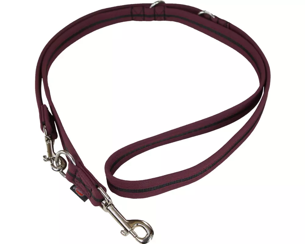 Grossenbacher Hundeleine 180 cm, 25 mm, Schwarz/Bordeaux