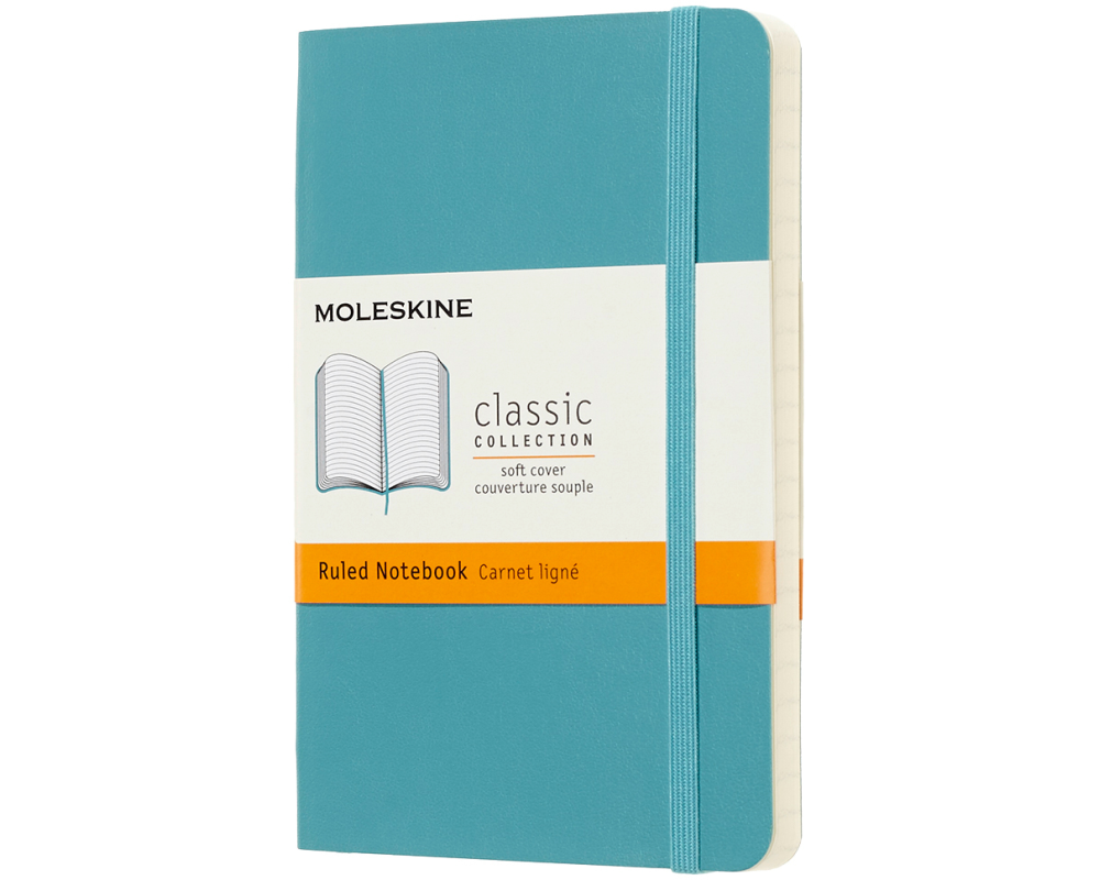 MOLESKINE Notizbuch P/A6 715468 liniert, SC, Riff Blau