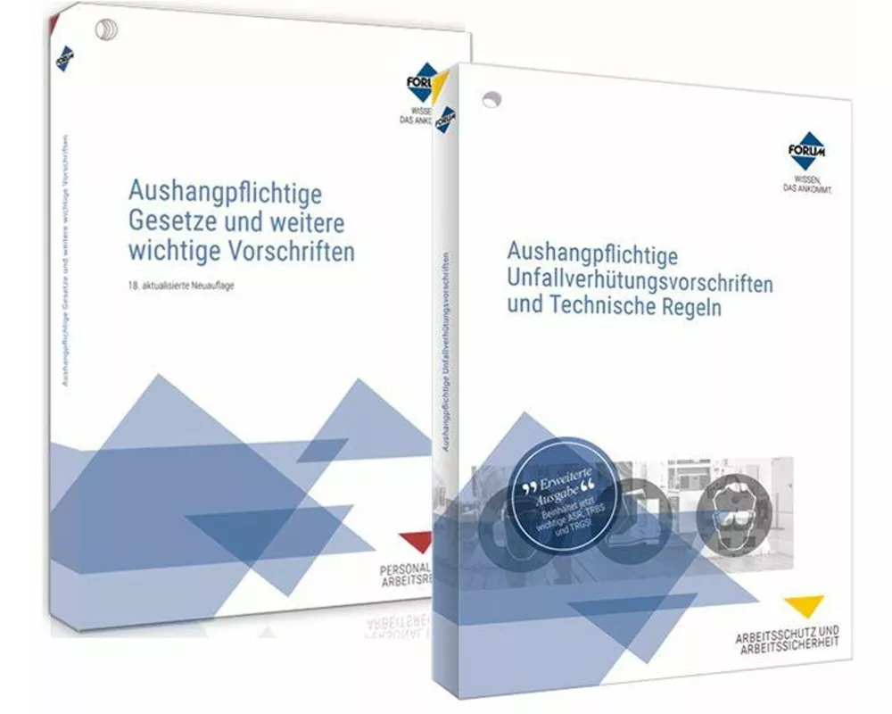 Das Aushangpflichten-Paket für das Gesundheitswesen - Aushangpflichtige Gesetze + Unfallverhütungsvorschriften