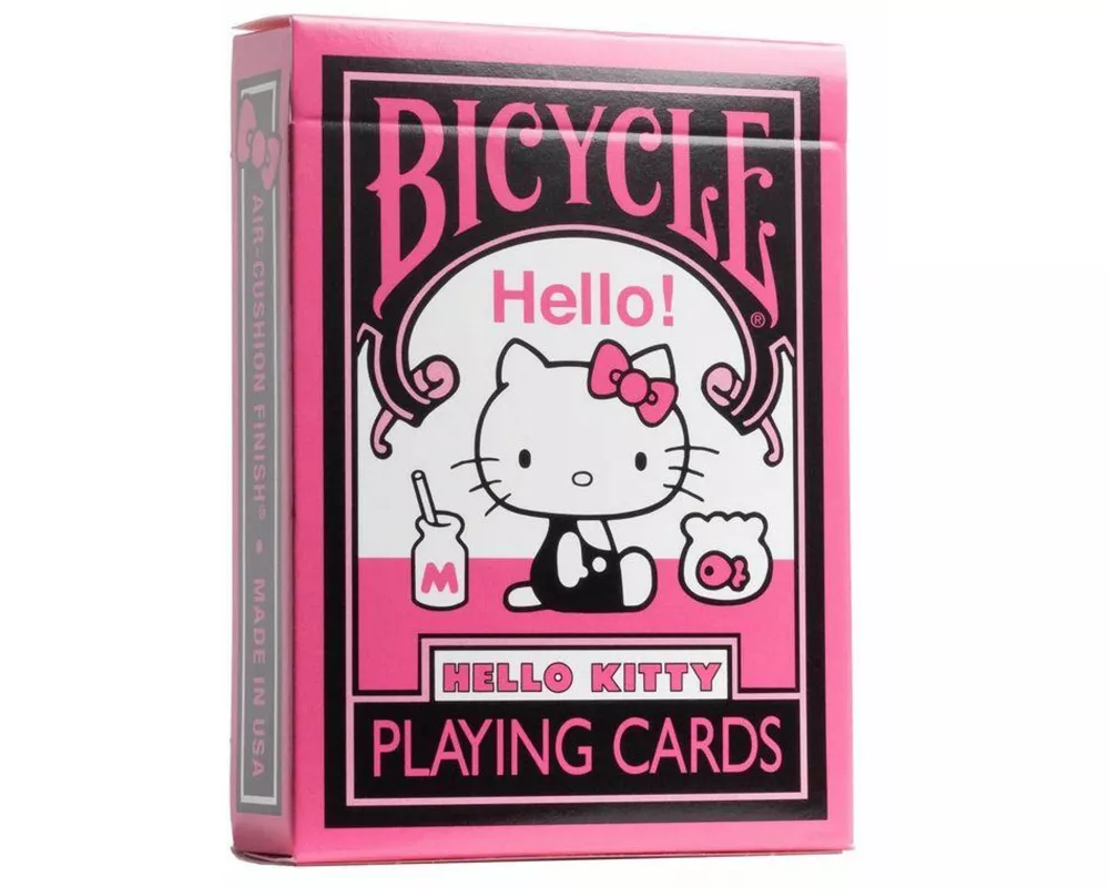 Bicycle Hello Kitty - Black and Pink (Designer Spielkarten, Poker, Skat...)