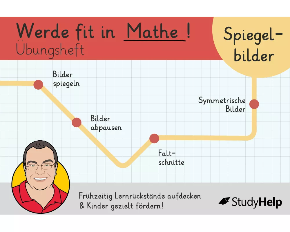 Werde fit in Mathe - Spiegelbilder: Übungsheft für die 2. Klasse