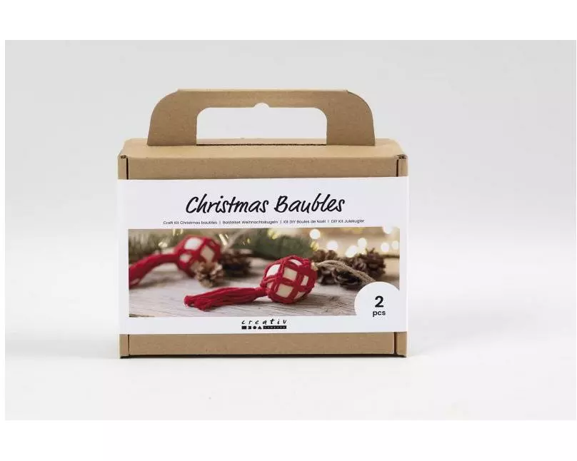 Creativ Company Bastelset Weihnachtskugeln Macrame