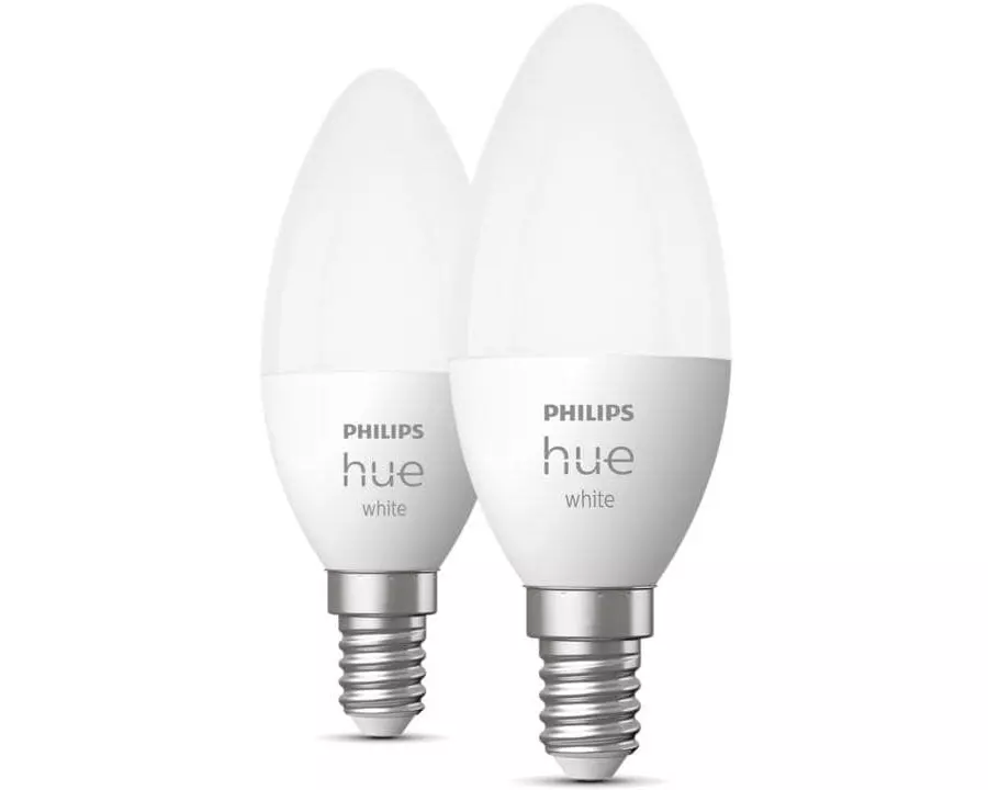 Philips Hue Hue W B39 E14 LED Warmweiss dimmbar Doppelpack