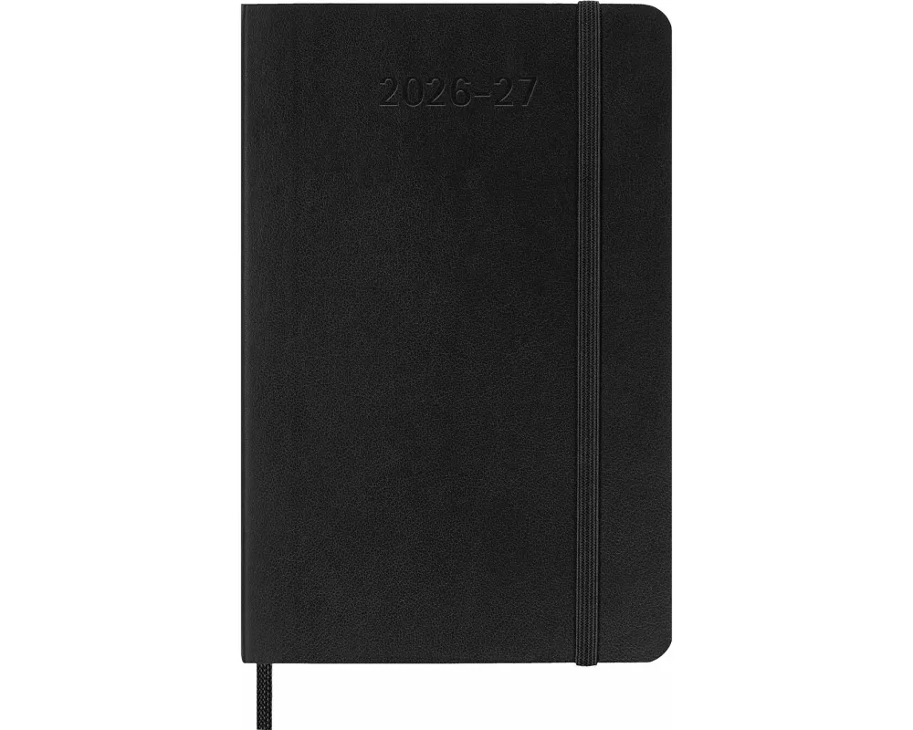 Moleskine 18 Monate Wochen Notizkalender 2026/2027, Pocket/A6, 1 Wo = 1 Seite, rechts linierte Seite, weicher Einband, schwarz