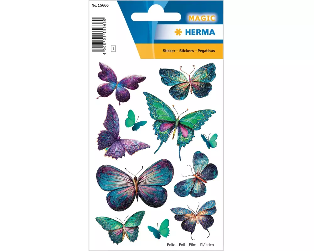 Herma Stickers Motivsticker Schmetterlinge 11 Stück