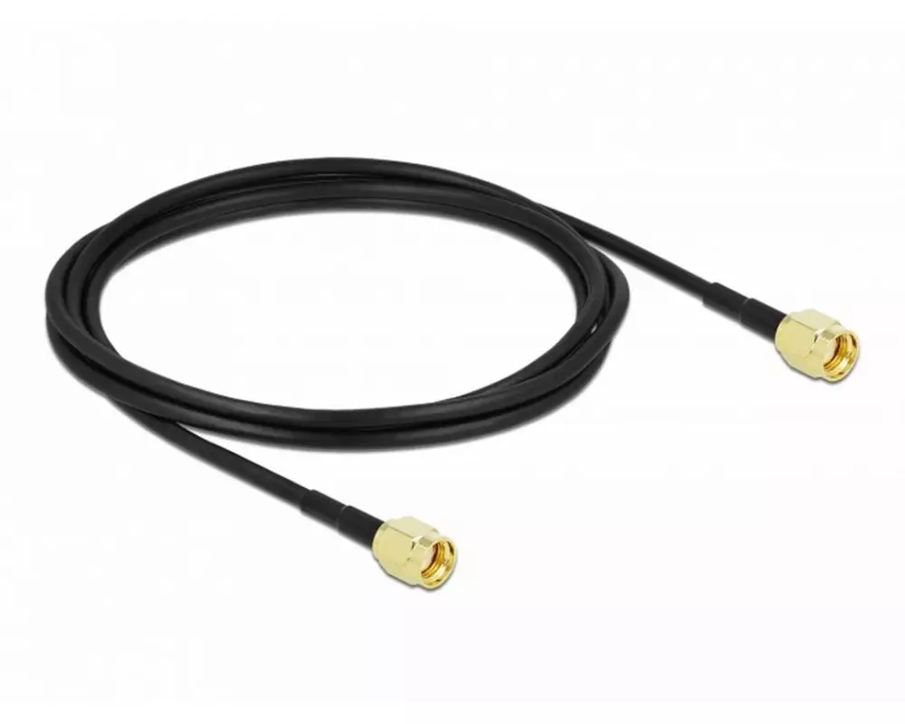 Delock Antennenkabel LMR/CFD100 RP-SMA zu RP-SMA, 2 m