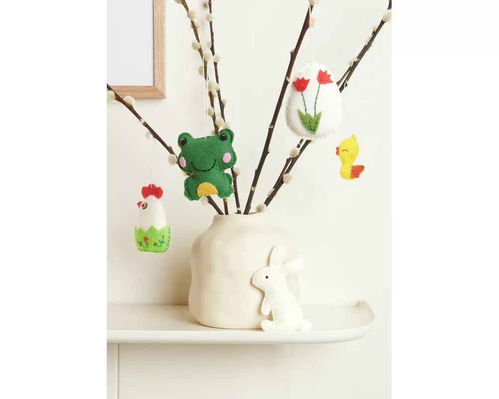 Aufhänger Filz-Osterfiguren 2D, 5 Stk