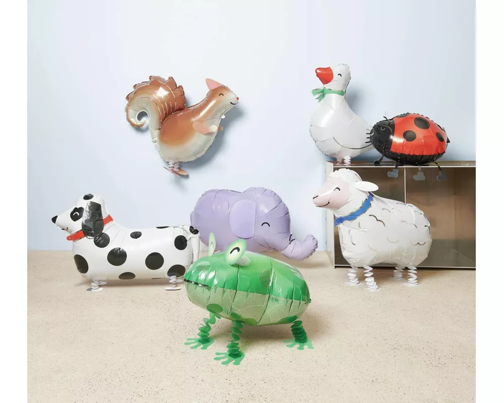 Folienballon Airwalker, Gans, 1 Ballon + 4-DIY Teile, 47 x 43 x 18 cm