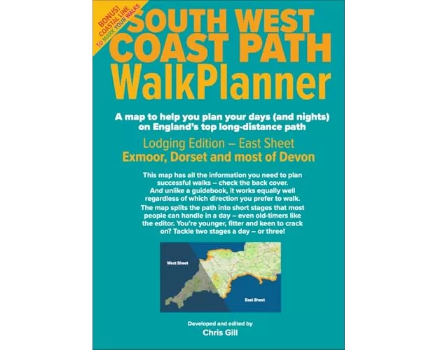 South West Coast Path WalkPlanner - Lodging Edition - East Sheet