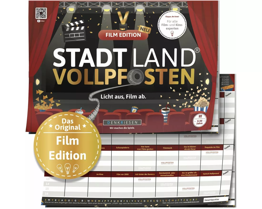 DENKRIESEN - STADT LAND VOLLPFOSTEN - FILM EDITION - "Licht aus, Film ab." - A4