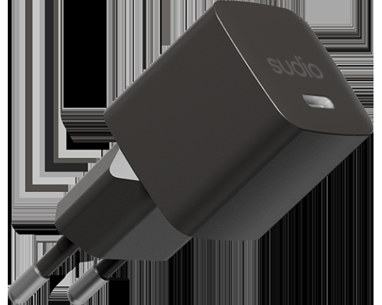 SUDIO USB-C GaN Wall Charger 25W P1EUBLK P1 EU, Black