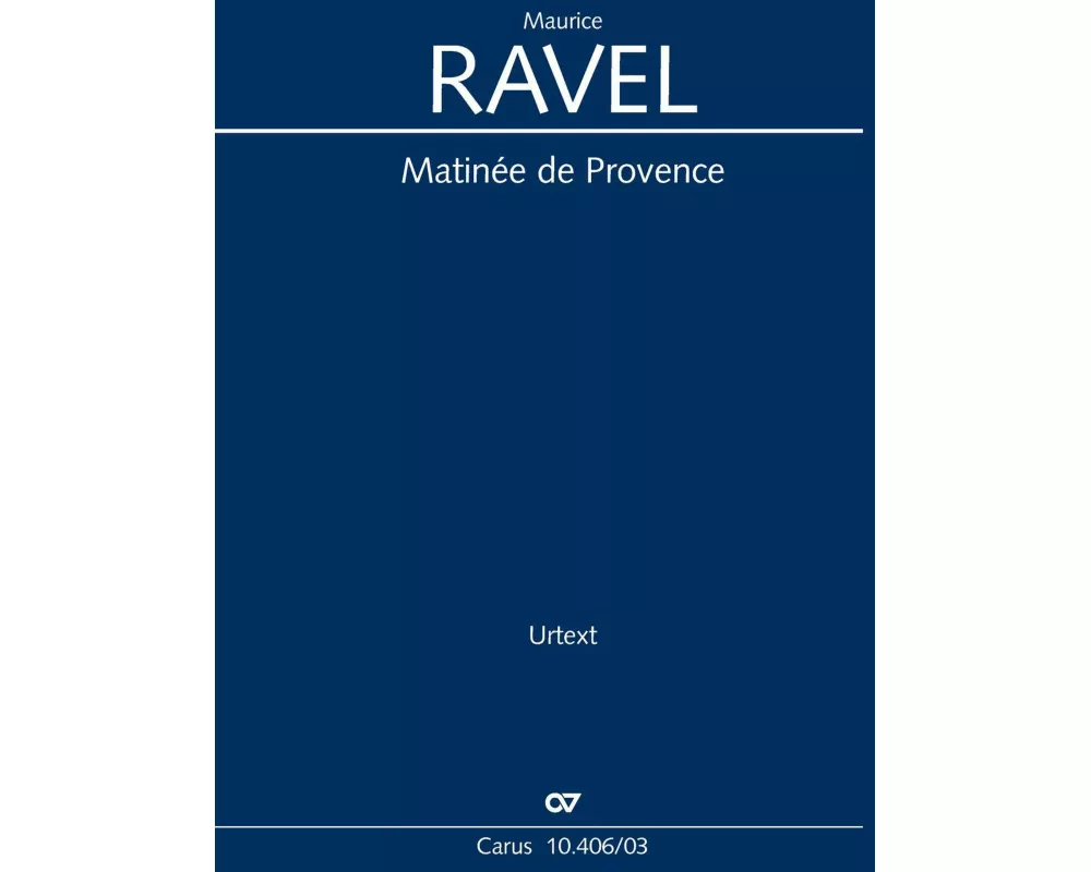 Matinée de Provence (Klavierauszug)