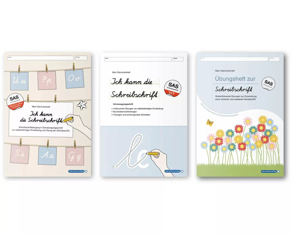 Ich kann die Schreibschrift SAS + Übungsheft 1 und 2 - Schulausgangsschrift - 3 Hefte