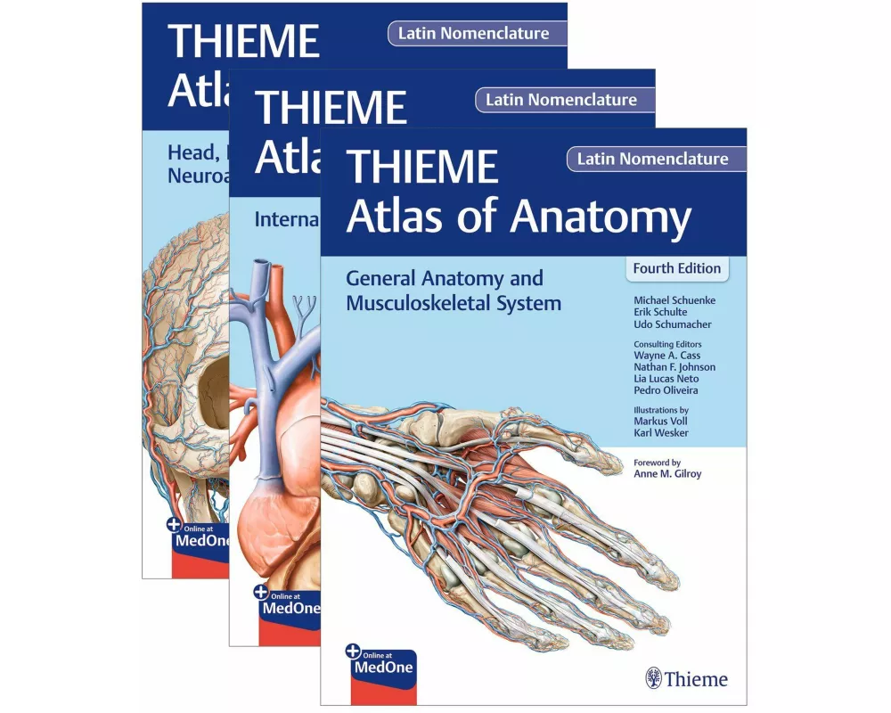 THIEME Atlas of Anatomy, Latin Nomenclature, Three Volume Set, Fourth Edition