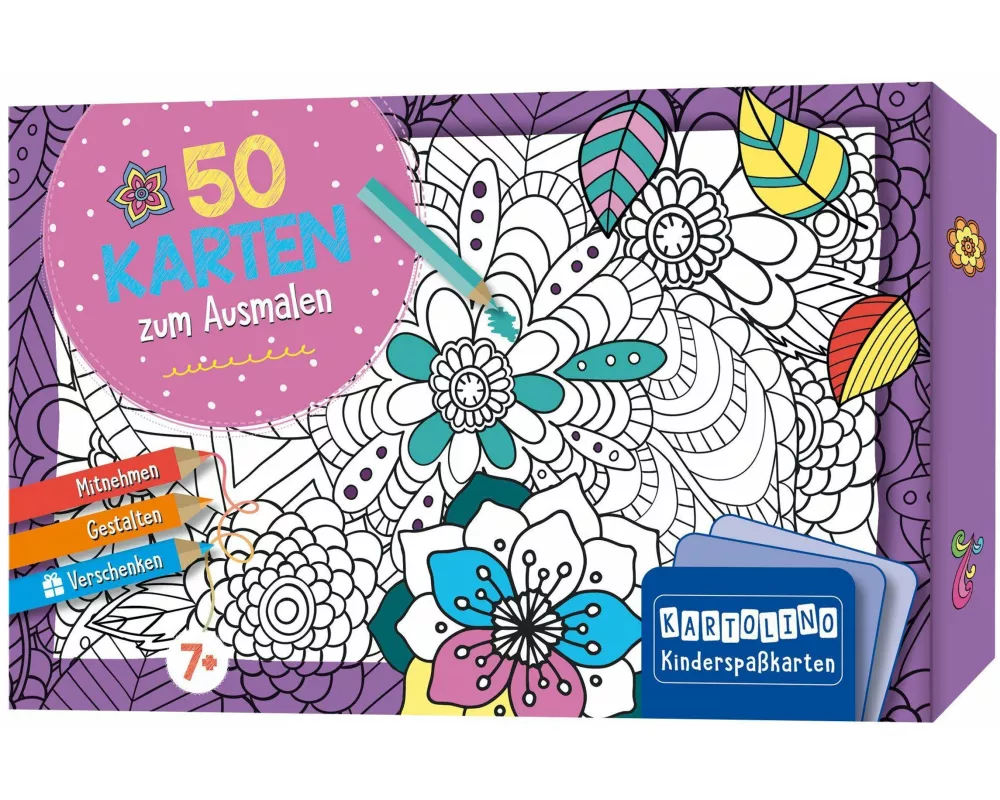 50 Karten zum Ausmalen - Kreative Muster