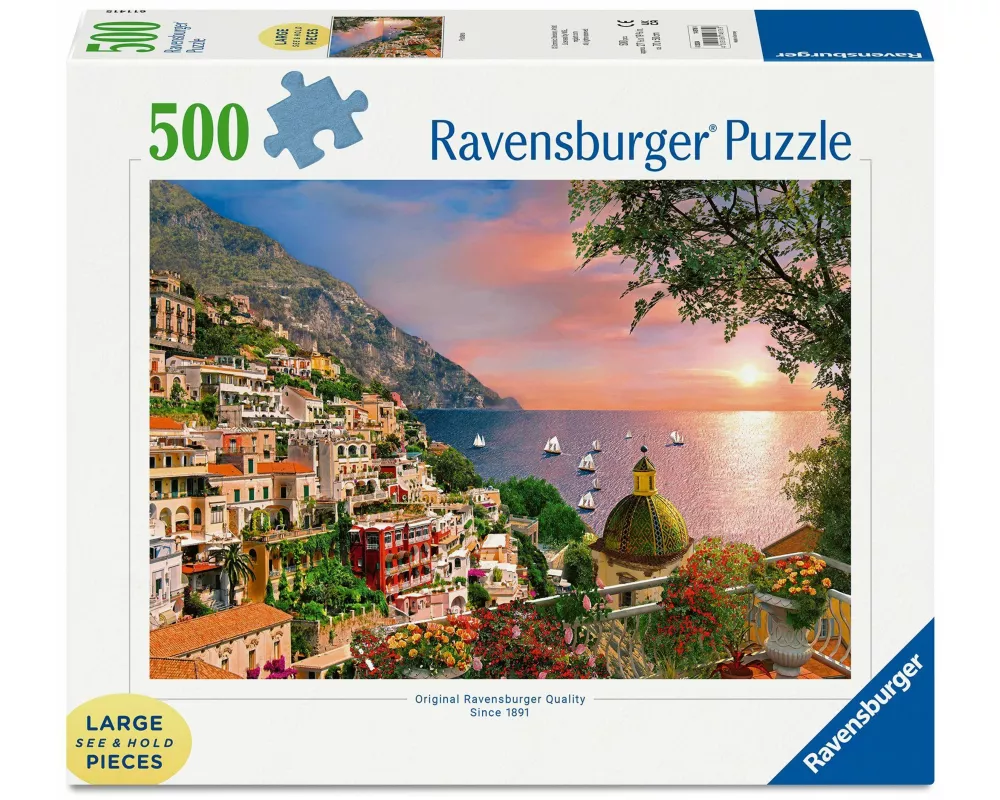 Erwachsenenpuzzle 500 Teile - Positano - Puzzlespaß mit größeren Puzzleteilen für die ganze Familie