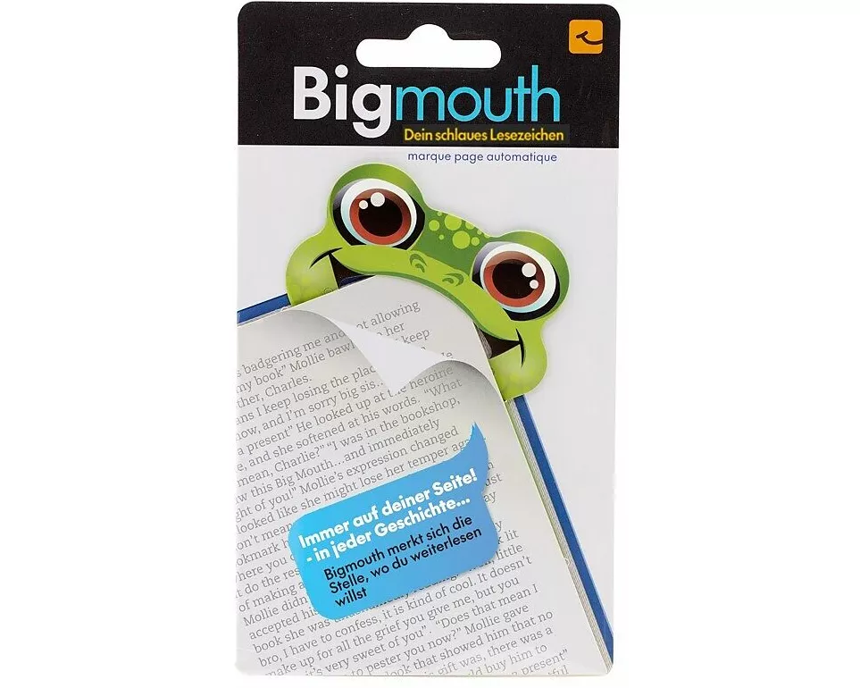 Bigmouth Frosch - Dein schlaues Lesezeichen - Mit Magnet