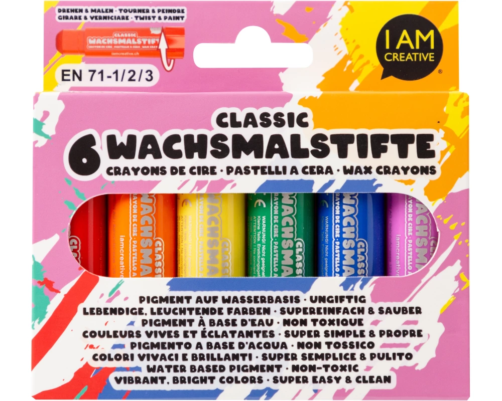 I AM CREATIVE Wachsmalstifte 4005.54 Classic 6 Stück