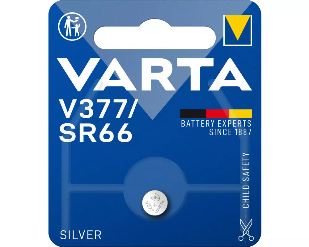 Varta Knopfzelle V377 / SR66 , 1 Stück