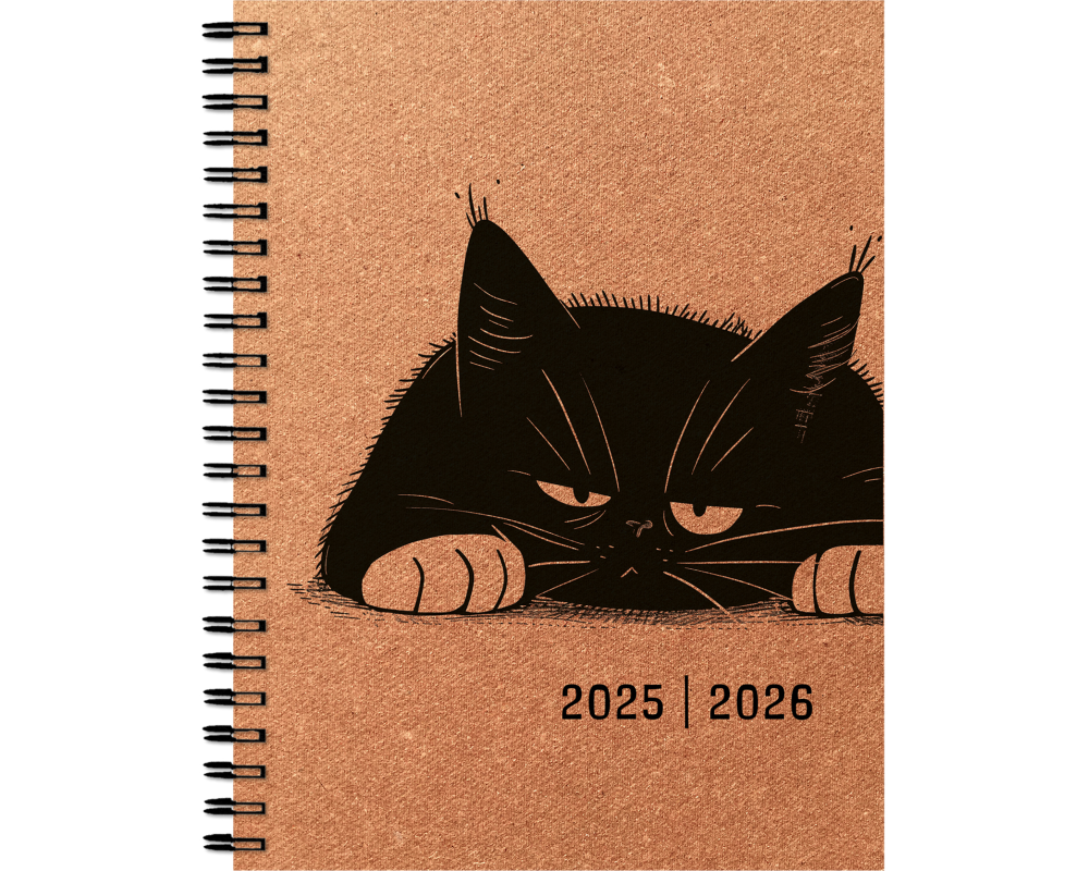 SIMPLEX Schüleragenda Leather 25/26 500404.26 1W/2S 17M Mood ML 12x16.5cm