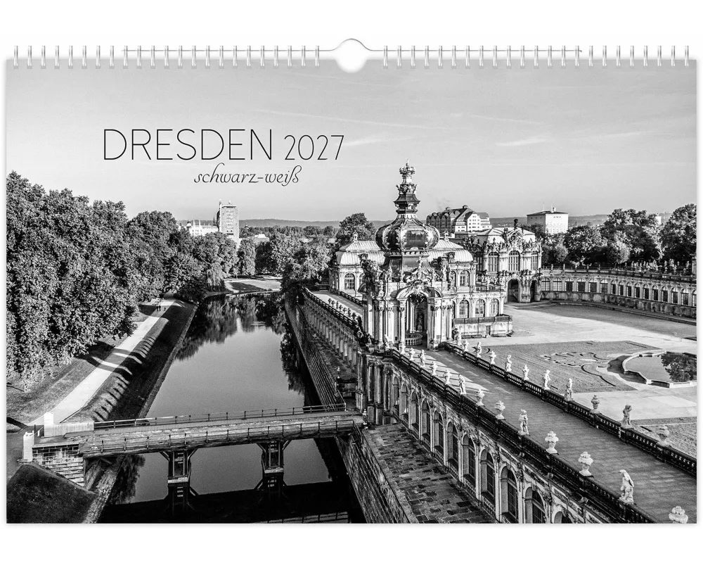 Kalender Dresden schwarz / weiß 2027