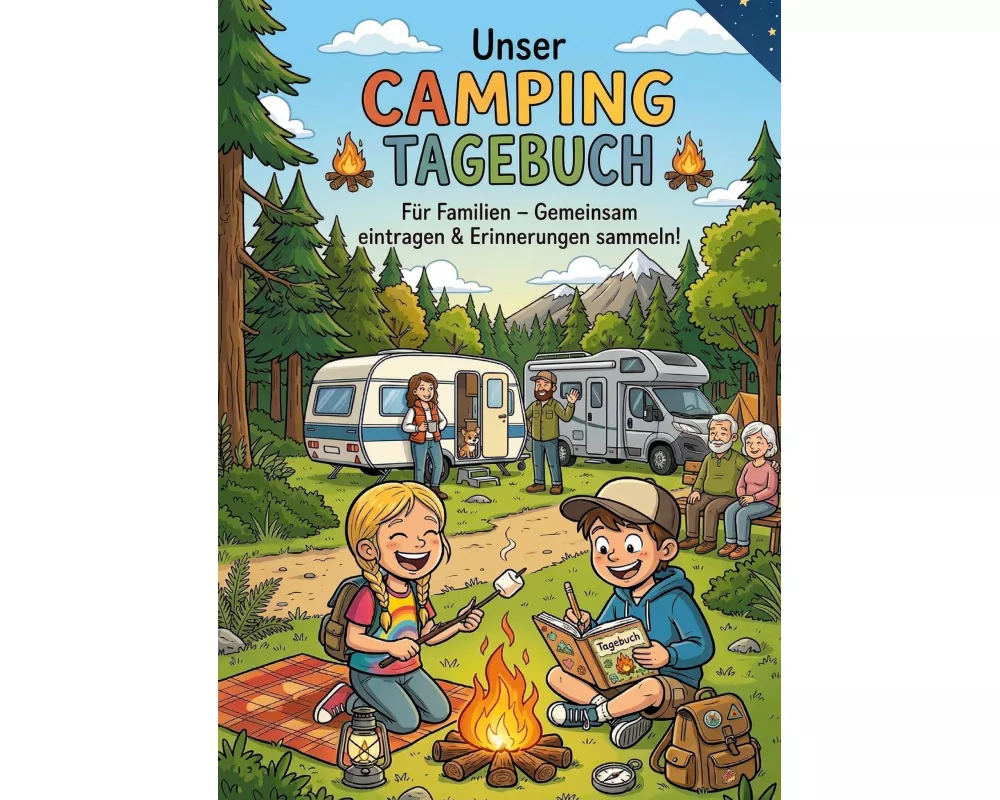 Unser Camping Tagebuch: Interaktives Reisetagebuch - für Familien