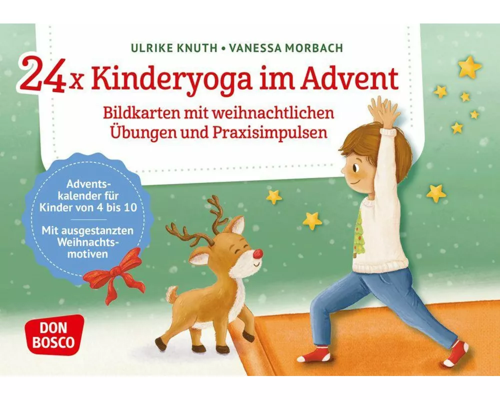 24 x Kinderyoga im Advent. Bildkarten mit weihnachtlichen Übungen und Praxisimpulsen