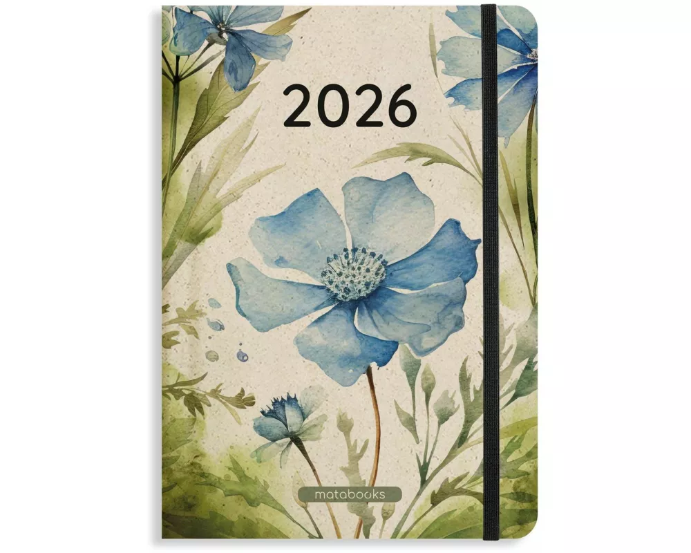 matabooks - A5 Kalender Samaya 2026 Farbe: Spring Green (DE/EN)