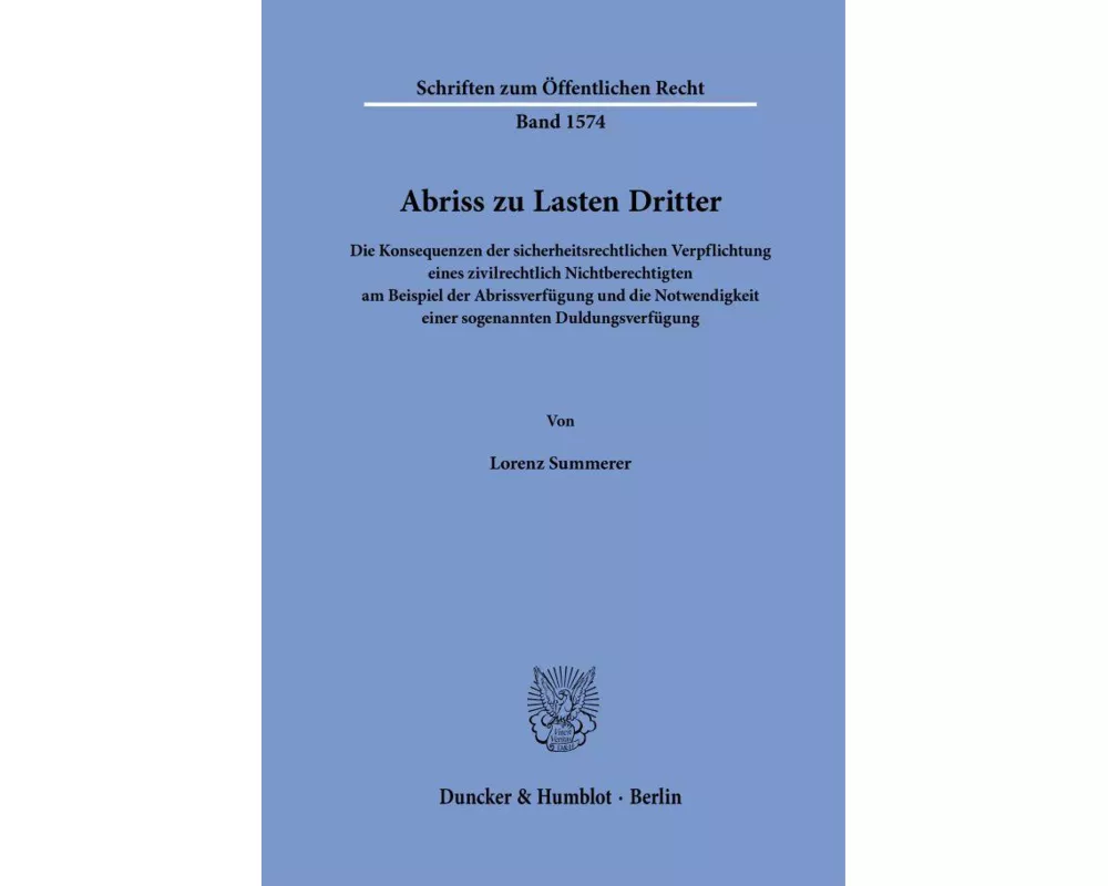 Abriss zu Lasten Dritter