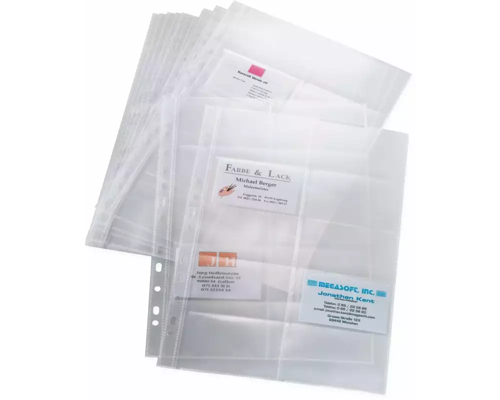 Sigel Sichthülle für Visitenkarten, 10 Stück