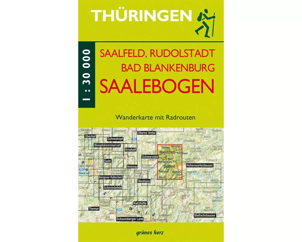 Wanderkarte Saalebogen, Saalfeld, Rudolstadt, Bad Blankenburg