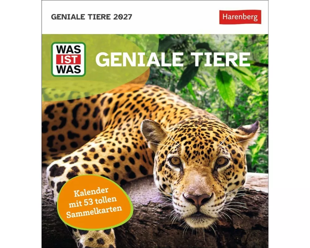 WAS IST WAS Geniale Tiere Postkartenkalender 2027 - Kalender mit 53 Sammelkarten