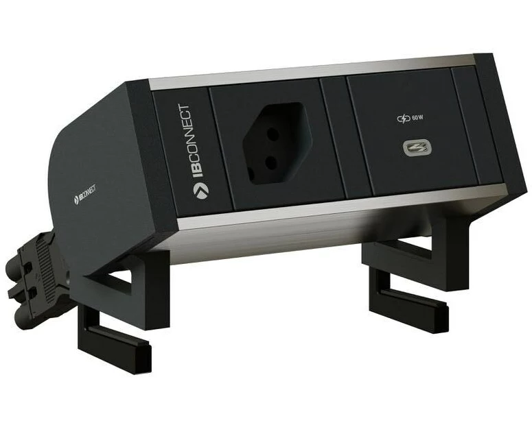 max connect Steckdoseneinheit SUPRA T13, USB-C 60W eloxiert