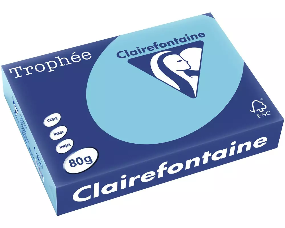 Clairefontaine Kopierpapier Trophée A4, 80 g/m², Blau, 500 Blatt