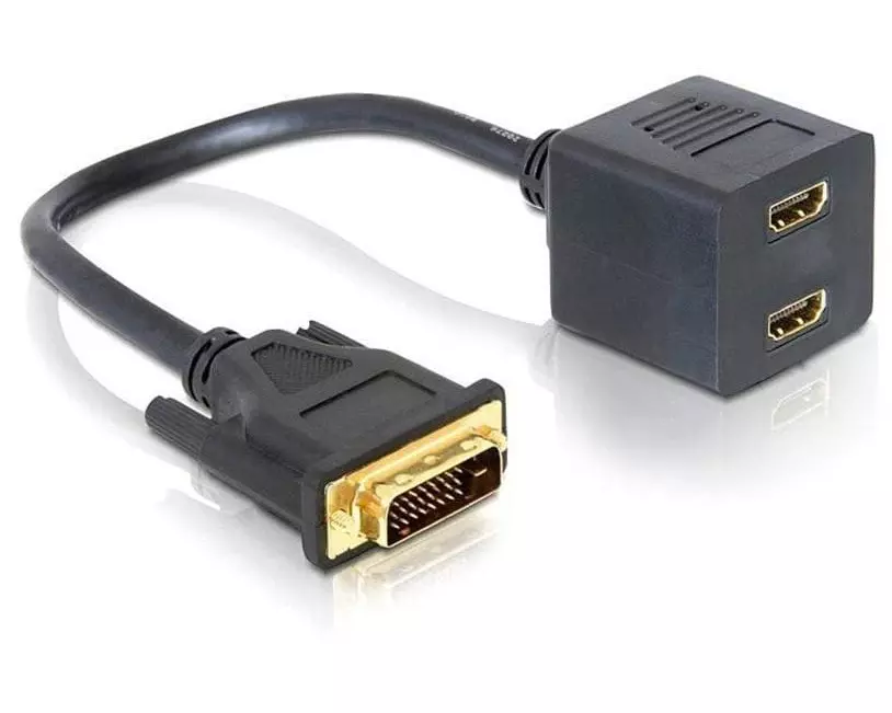 Delock 2-Port Signalsplitter DVI-D - HDMI