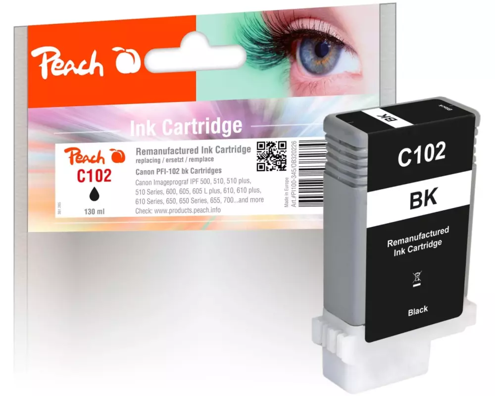 Peach Tinte Canon PFI-102 Black