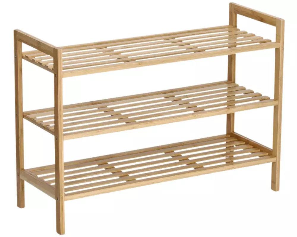 Zeller Present Schuhregal mit 3 Ablagen 70 x 26 x 50 cm, Nature